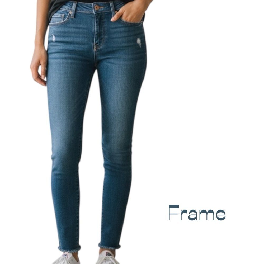 FRAME Denim Le Skinny Blue Jeans Size 28 Bohemian Festival